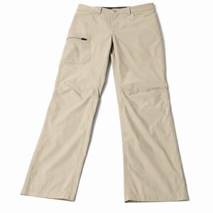 Eddie Bauer Mens nylon stretch Khaki Flex Cargo Outdoor Hiking Pants Size 34x32